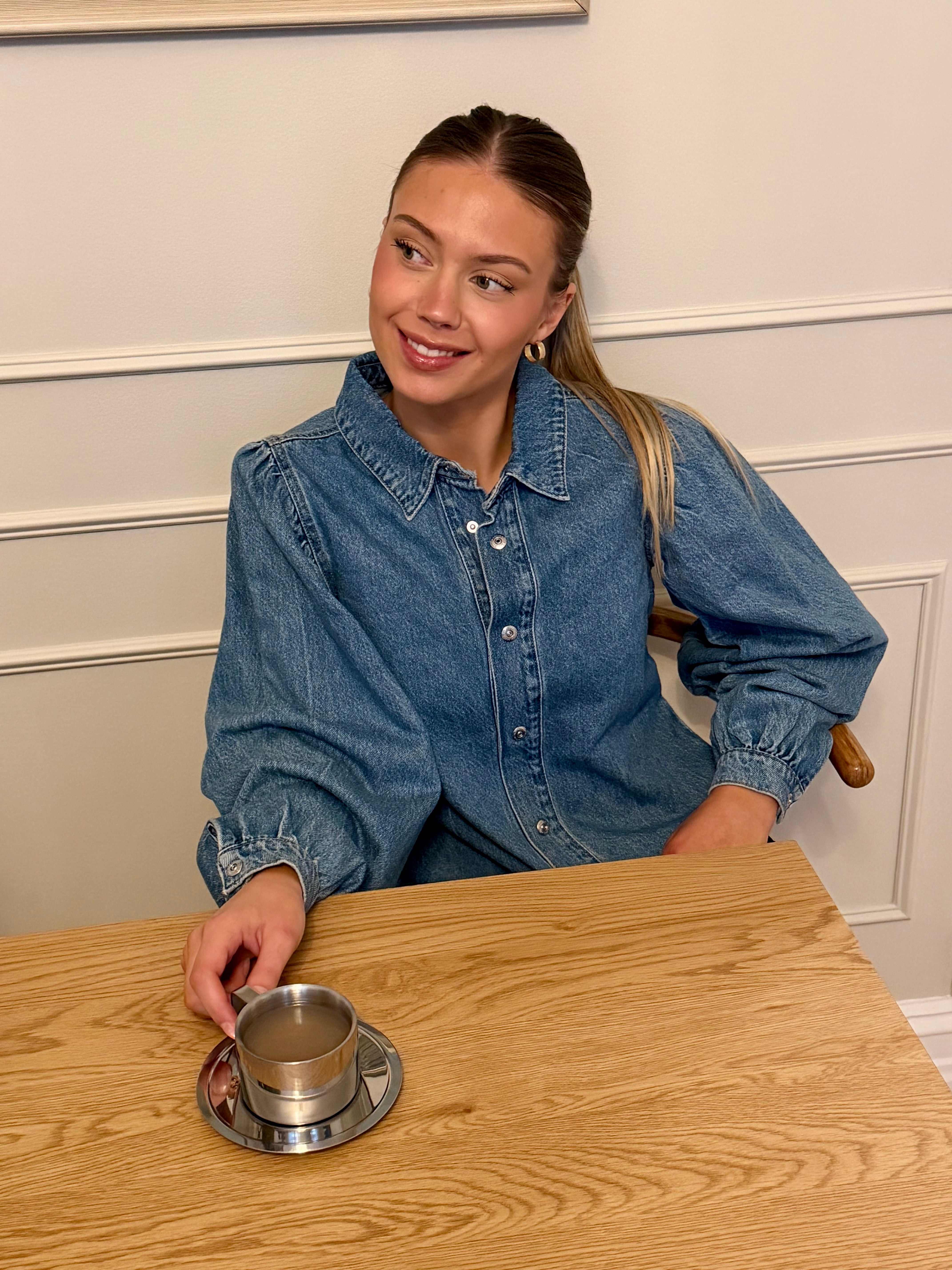 PCRITT Denim Shirt - Light Blue Denim